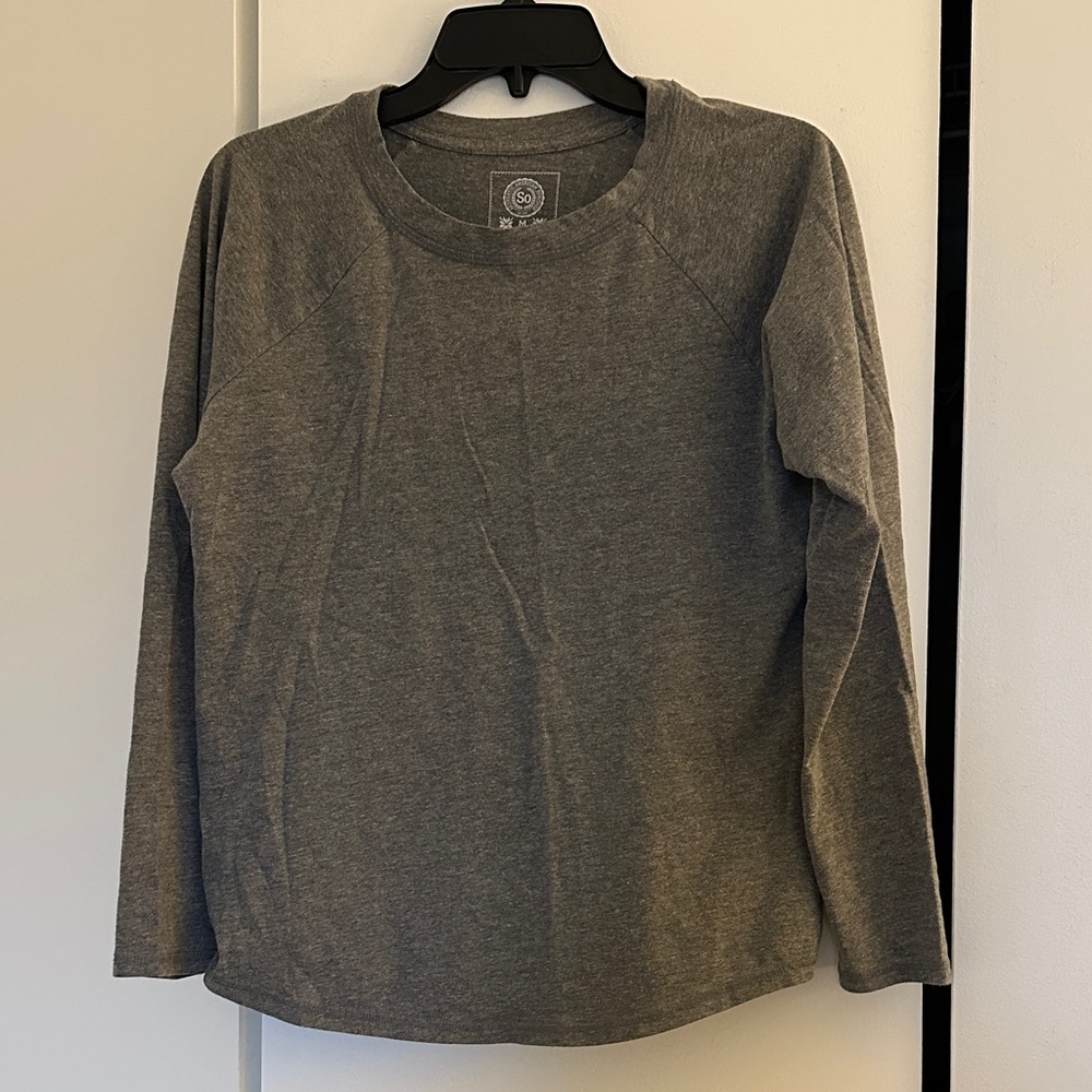 Gray Long Sleeve Shirt or pajama top